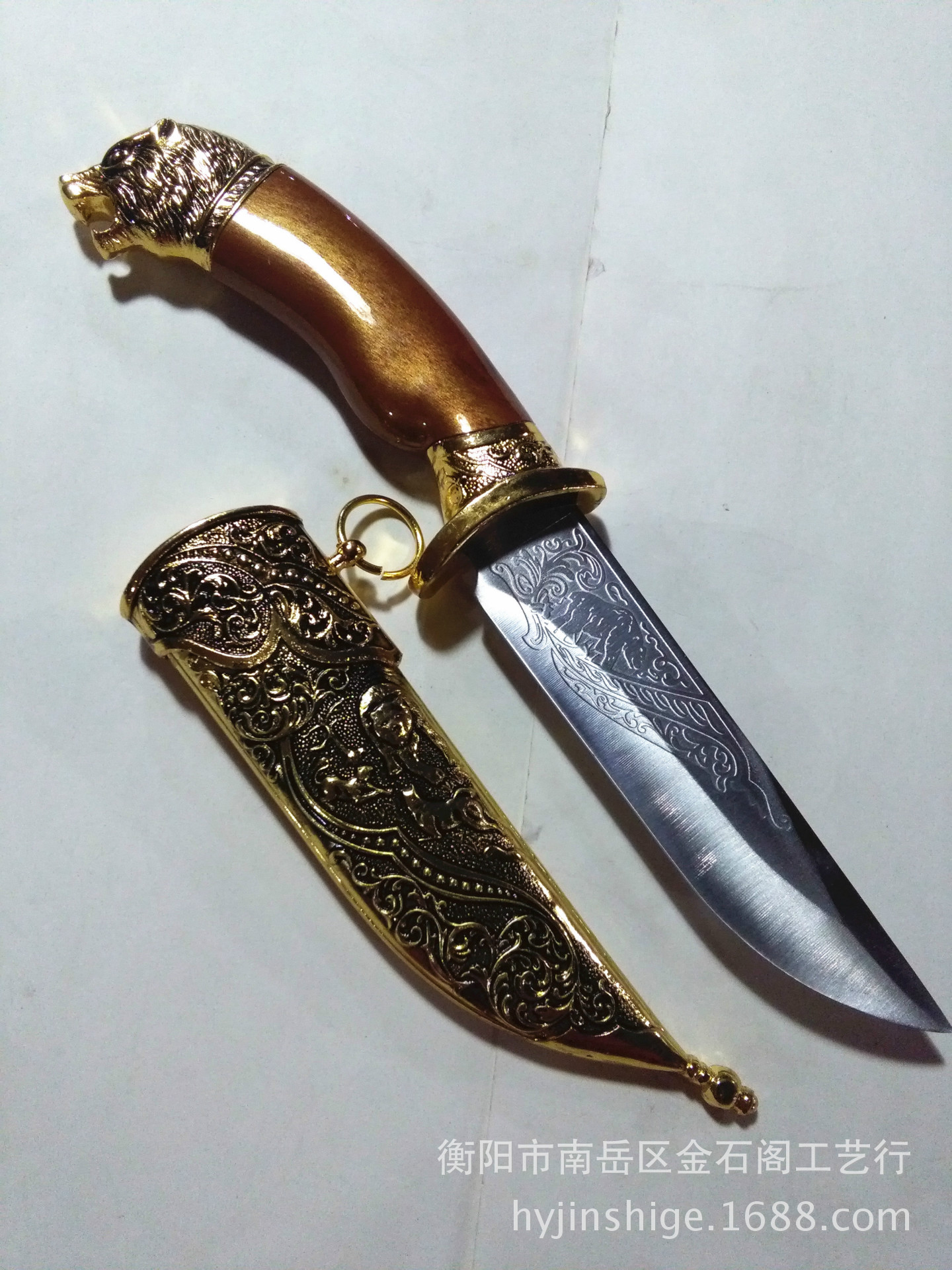 批发 内蒙古特色工艺品刀剑 花纹钢马头刀 未开刃一件代发