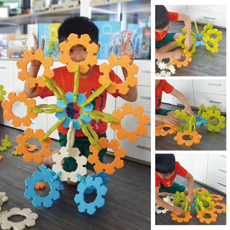 柏嘉乐 大号雪花片积木10669儿童益智玩具幼儿园代发散装厂家批发