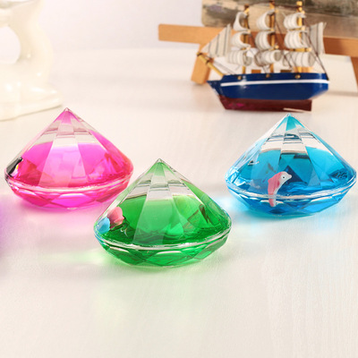 n0333 创意大钻石油滴桌面摆件 个性家居装饰透明海洋油滴礼品