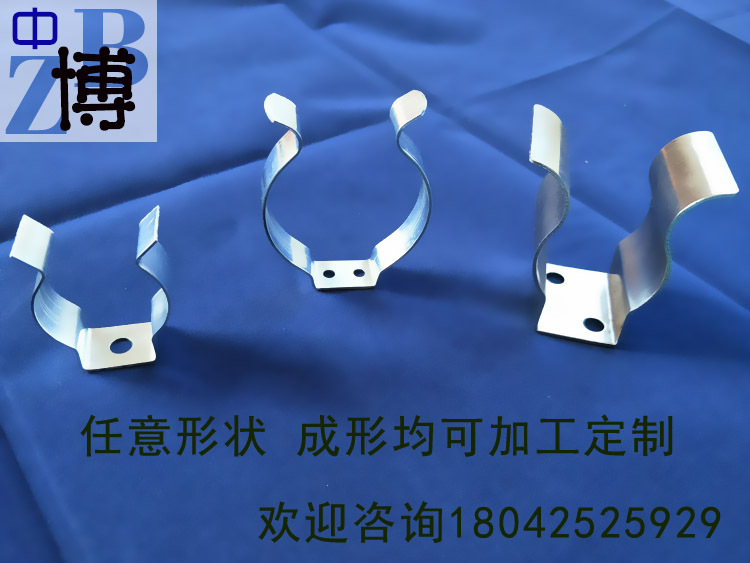 t8/t5灯管夹弹片水管夹固定卡管u型弹簧片弹性管卡弹簧钢管卡扣