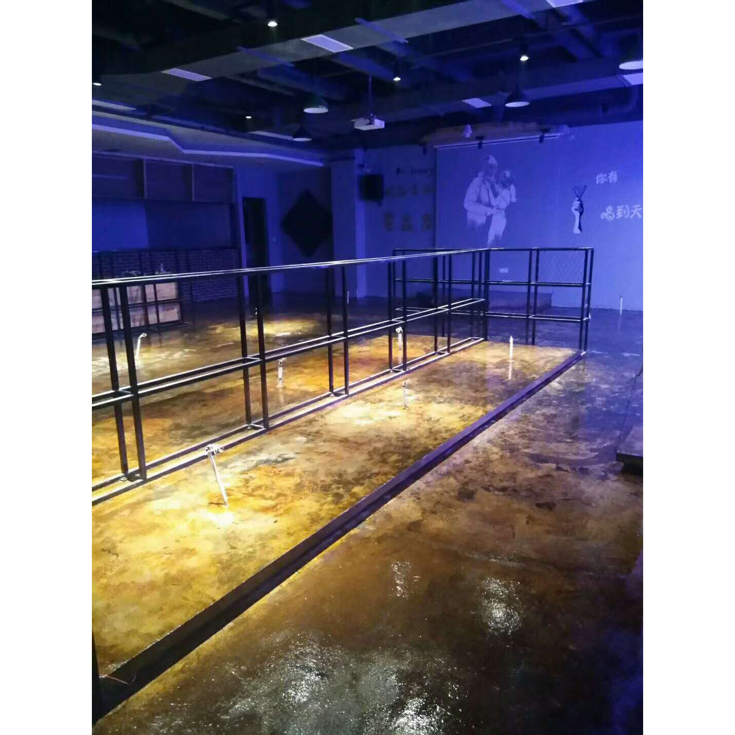 环氧复古地坪酒店宾馆酒吧环氧艺术地坪艺术地坪漆施工复古漆复古地坪