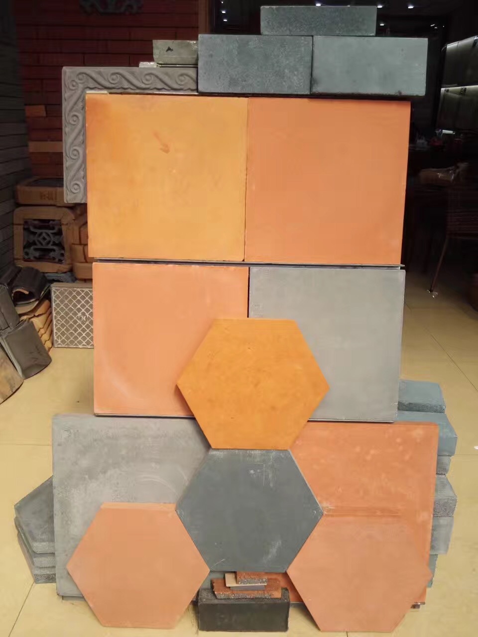 长期批发供应领南特色古建红阶砖 介砖,方砖,防潮吸水地砖