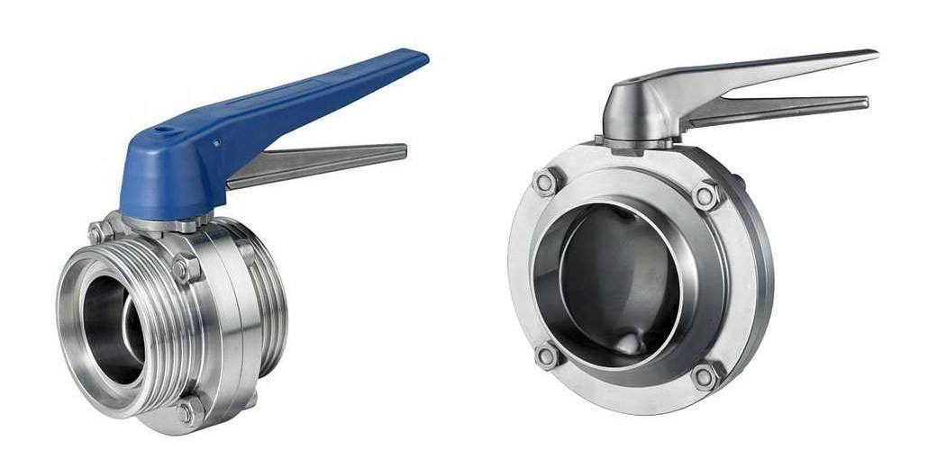 不锈钢304316卫生级焊接快装螺纹蝶阀食品级蝶阀