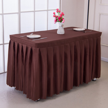 Hotel Meeting Room Sign-in Table Skirt Wedding Banquet Table Skirt Home Table Top Tablecloth Rectangular Tablecloth Table Skirt