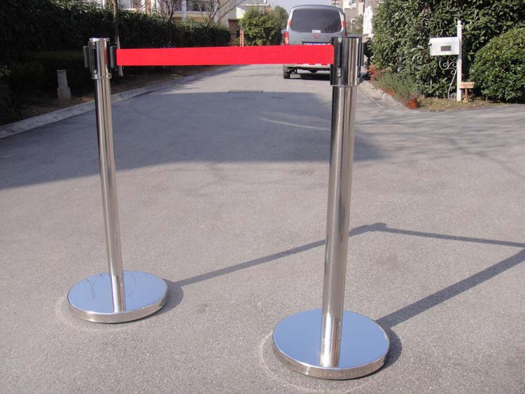 厂家直销 移动式伸缩户内软质遮拦 不锈钢围栏警示带 隔离防护带