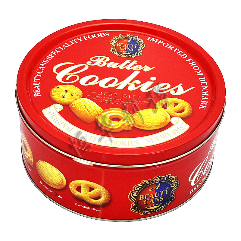 马口铁盒生产厂家定制饼干欧式曲奇礼饼干铁罐礼饼铁盒圆形