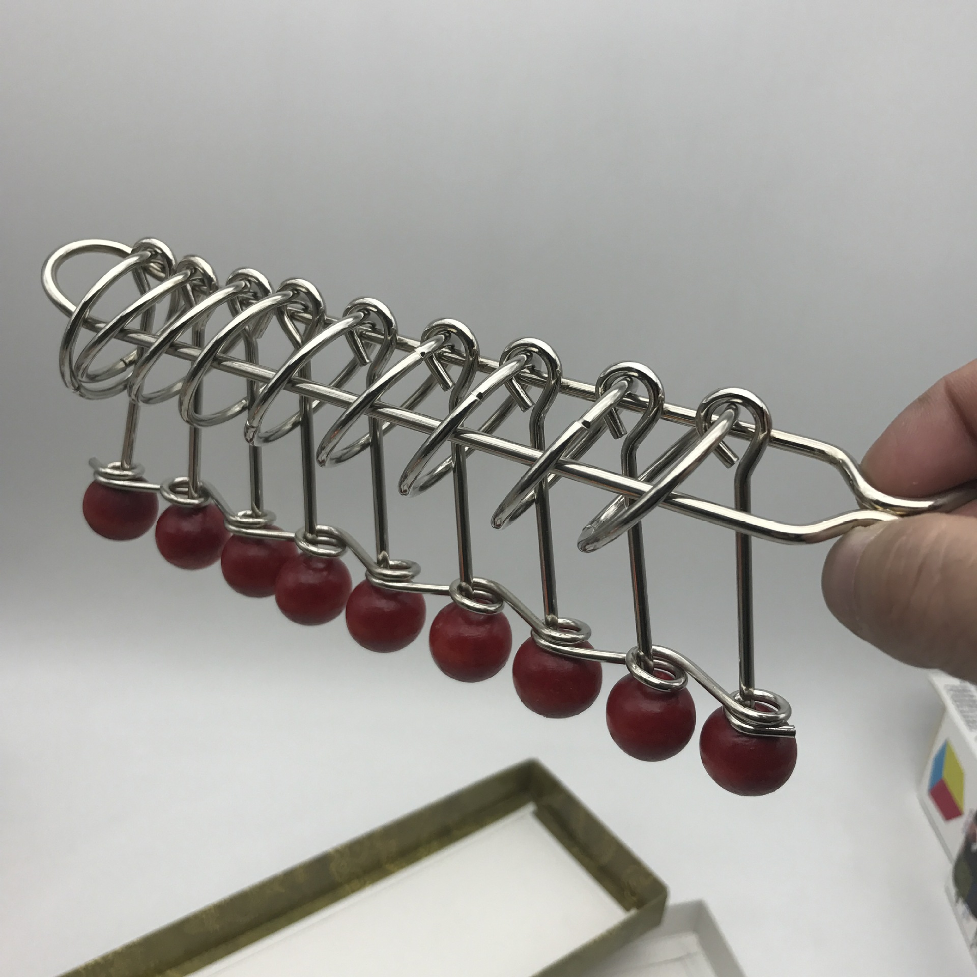 卓创大号金属九连环26厘米老人学生益智礼物玩具批发解锁解环玩具