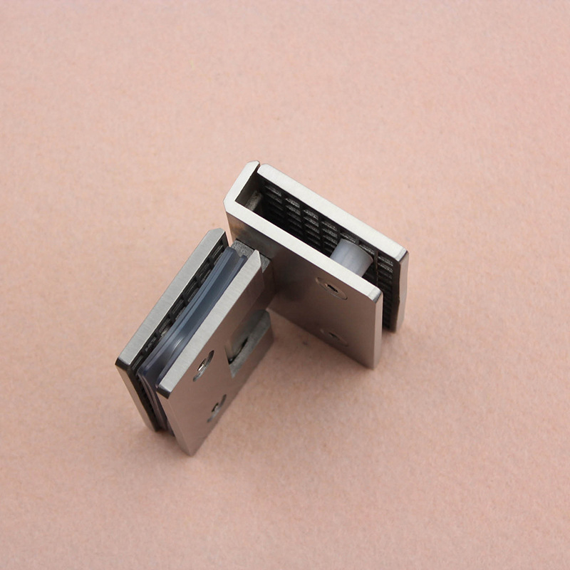 厂家直销304不锈钢玻璃门夹90度直角浴室门合页铰链沐浴房配件