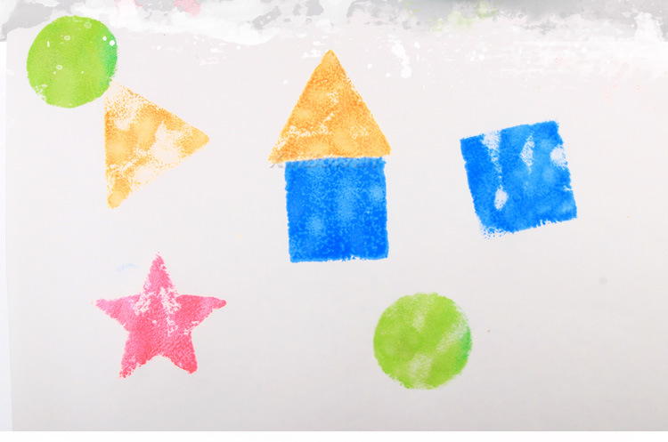 diy海绵块印章儿童玩具批发 幼儿早教涂鸦美术绘画工具6件套批发