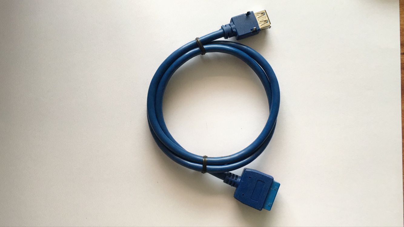 电脑机箱前置面板线 单根usb3.0 20p-af 带脚 700mm