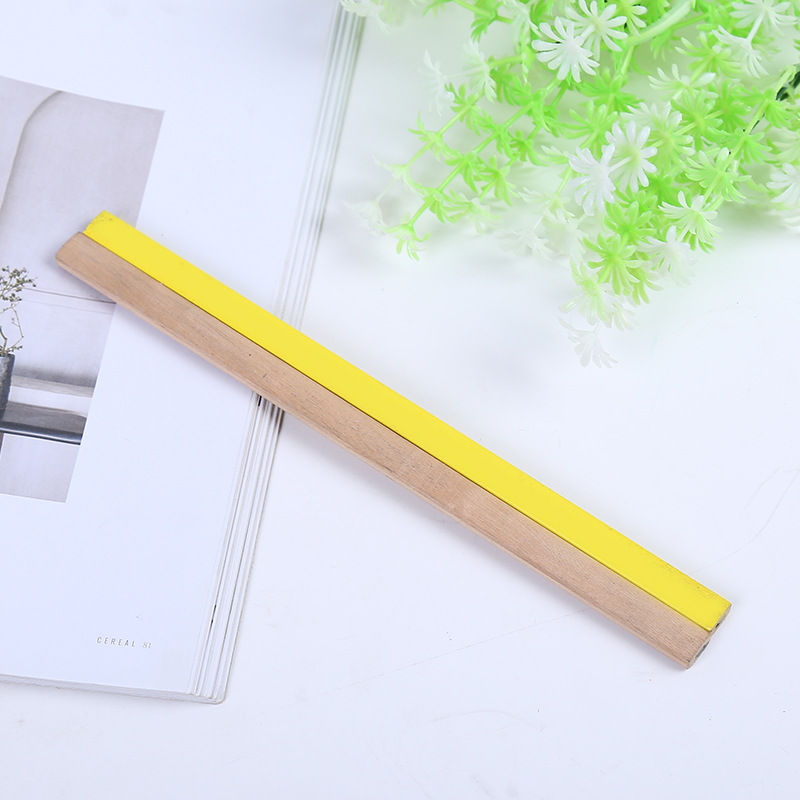 扁平八角木工铅笔 高品质黑芯hb铅笔 木工记号笔划线笔厂家定制