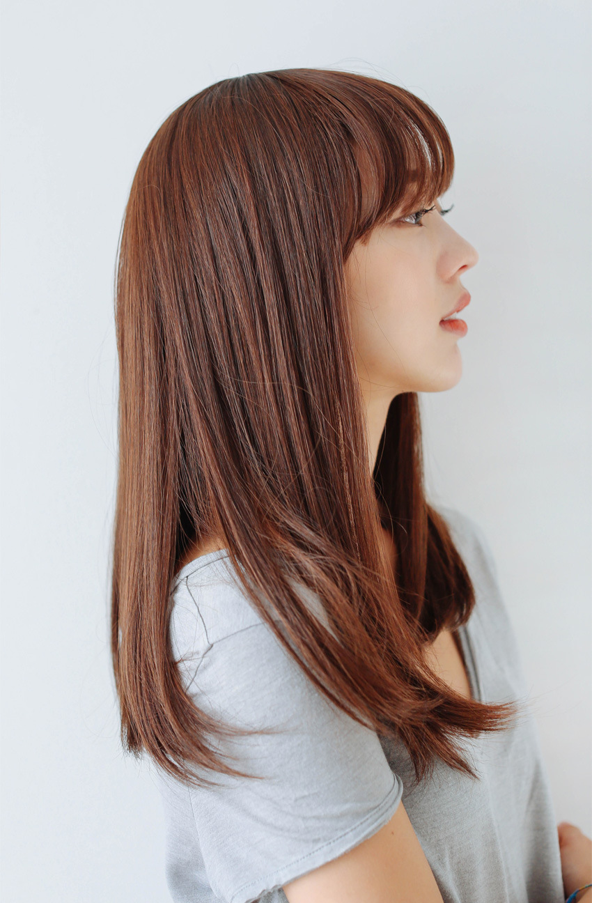 现货娃娃韩国假发女士中长直发空气刘海化纤假发头套厂家直销批发