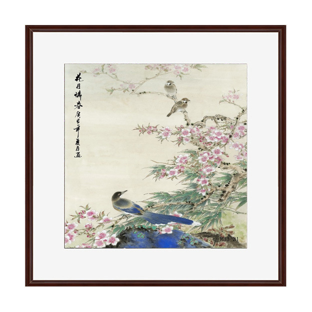 r33-31国画字画 工笔花鸟画 斗方小品 客厅装饰画高仿真画芯批发
