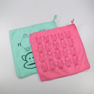 纤维小孩方巾 儿童吸水小毛巾25cm小孩擦手巾 饰品店货源批发