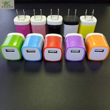 厂家直销 手指印充电器 足1A充电器 适用于安卓苹果通用彩色充头