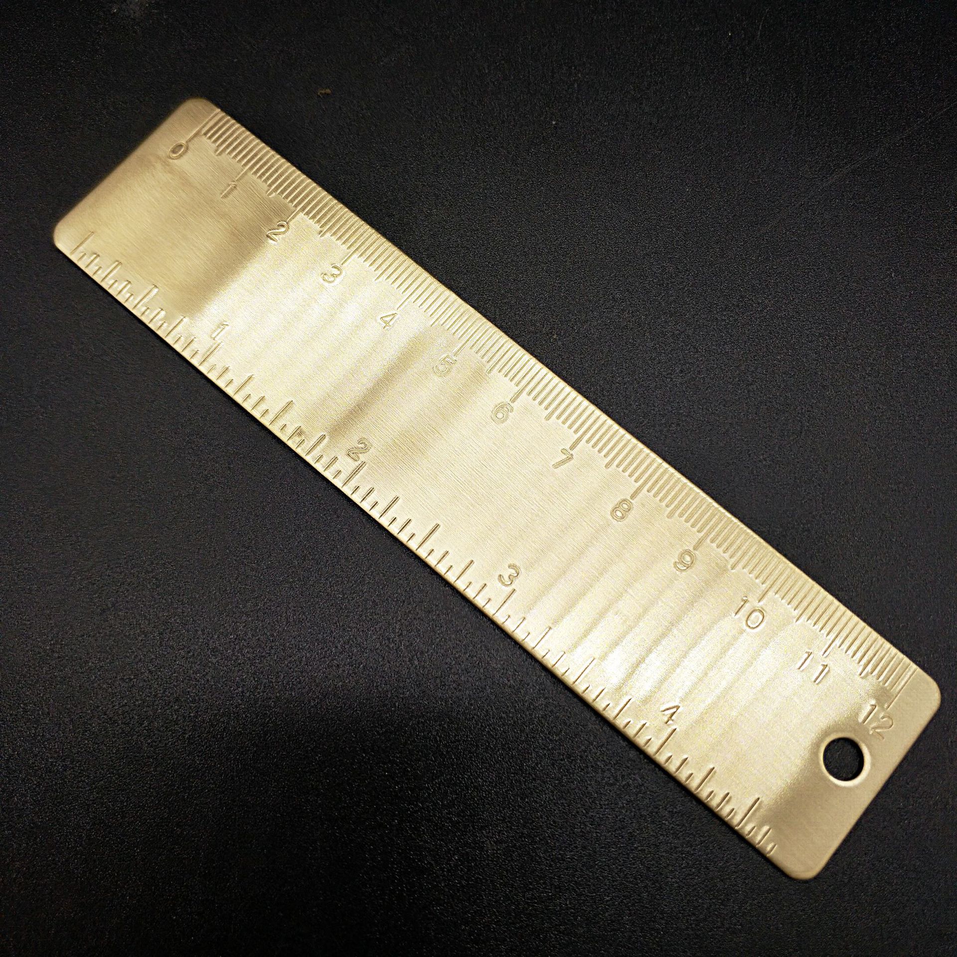 黄铜卡尺 便携式迷你游标尺 户外edc工具 文玩测量尺子 复古纯铜