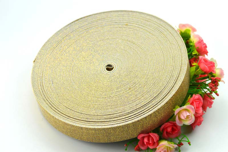 厂家专业供应银葱仿金属针织橡筋金丝