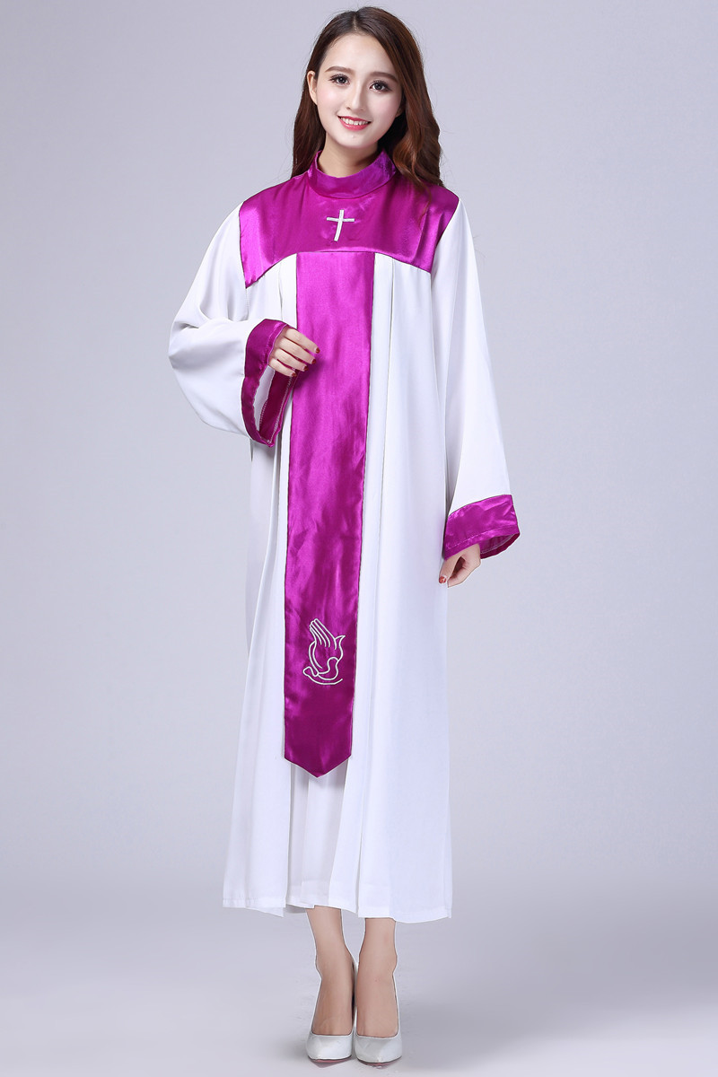 万圣节服装教会基督教服装耶稣教堂唱诗服班服圣衣圣诗服受洗服