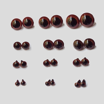 棕色水晶眼布艺辅料咖啡色眼珠茶色玩偶玩具眼睛配件diy配件批发