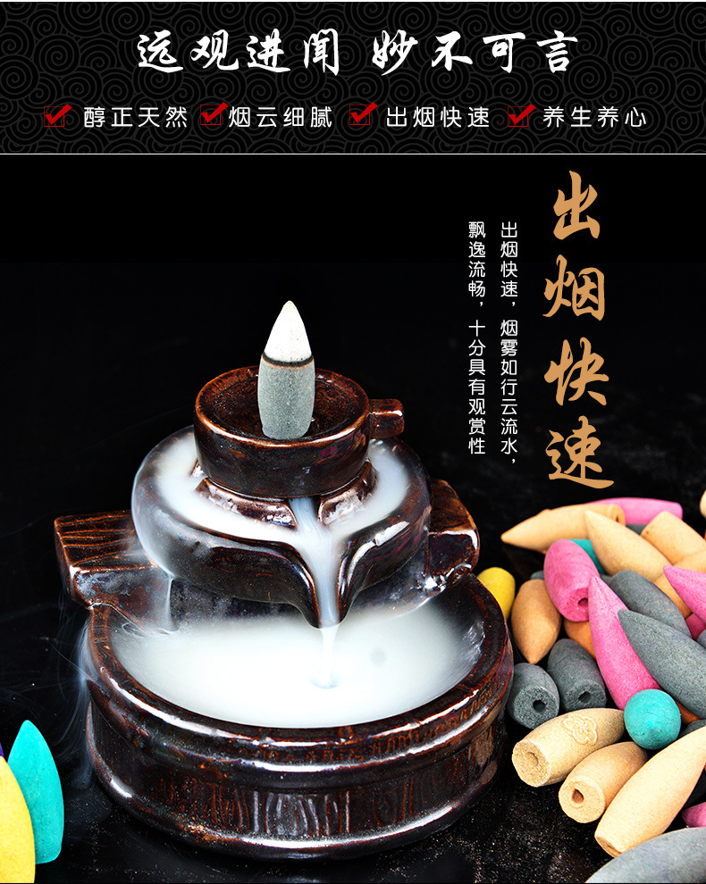 批发大粒加长版 15分钟倒流香 沉香老山檀香 倒流香粒室内香薰