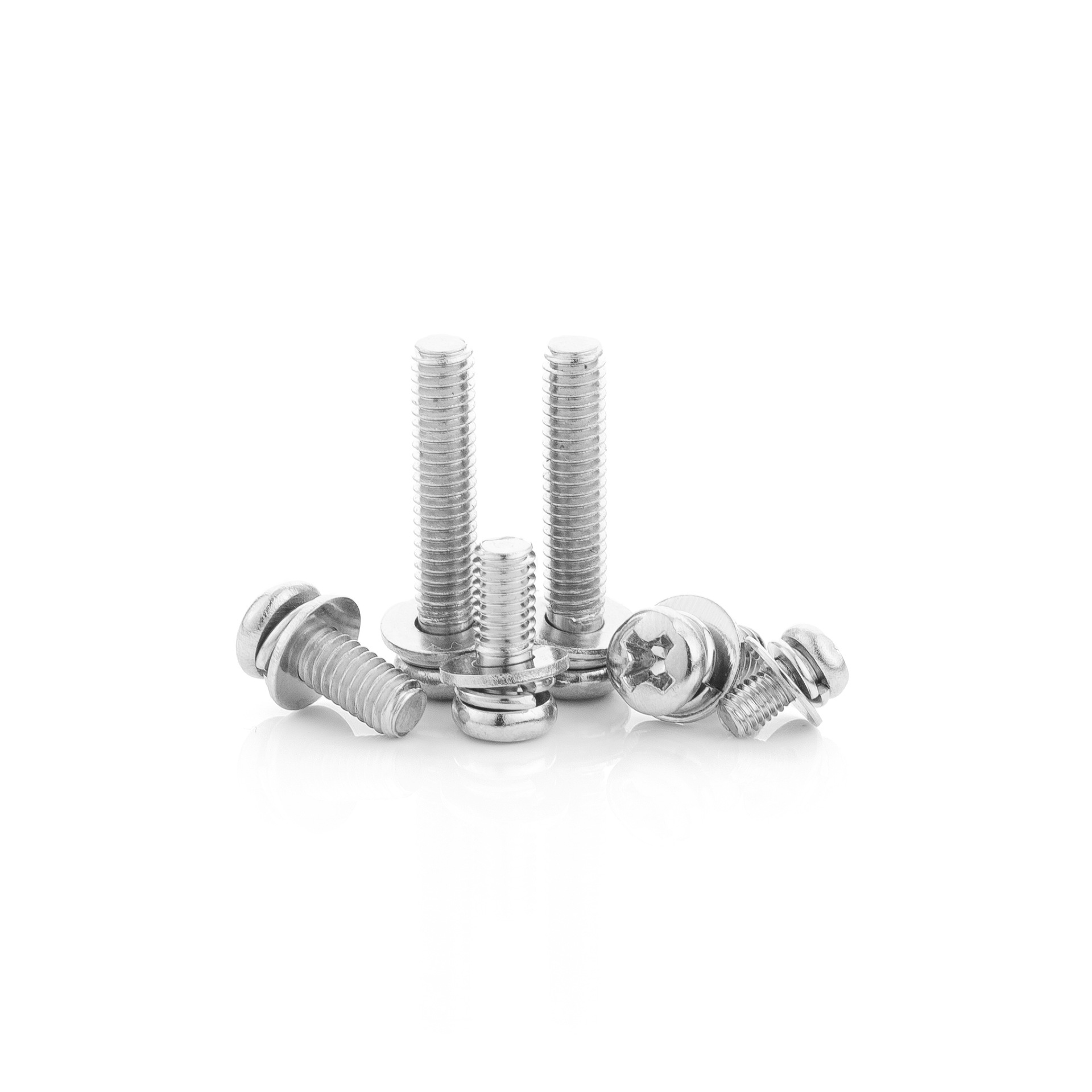 304不锈钢圆头三组合螺丝 m3|m4|m5|m6小盘头十字槽组合螺钉螺栓