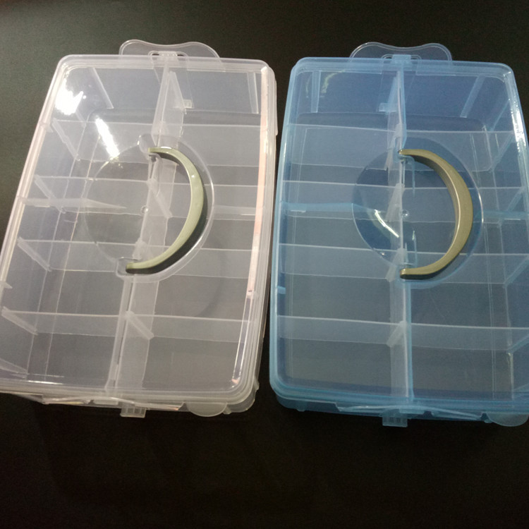 Handle 10 Grid Detachable Transparent Plastic Storage Box Detachable Plastic Storage Box Plastic Fishing Gear Ornament Storage Box