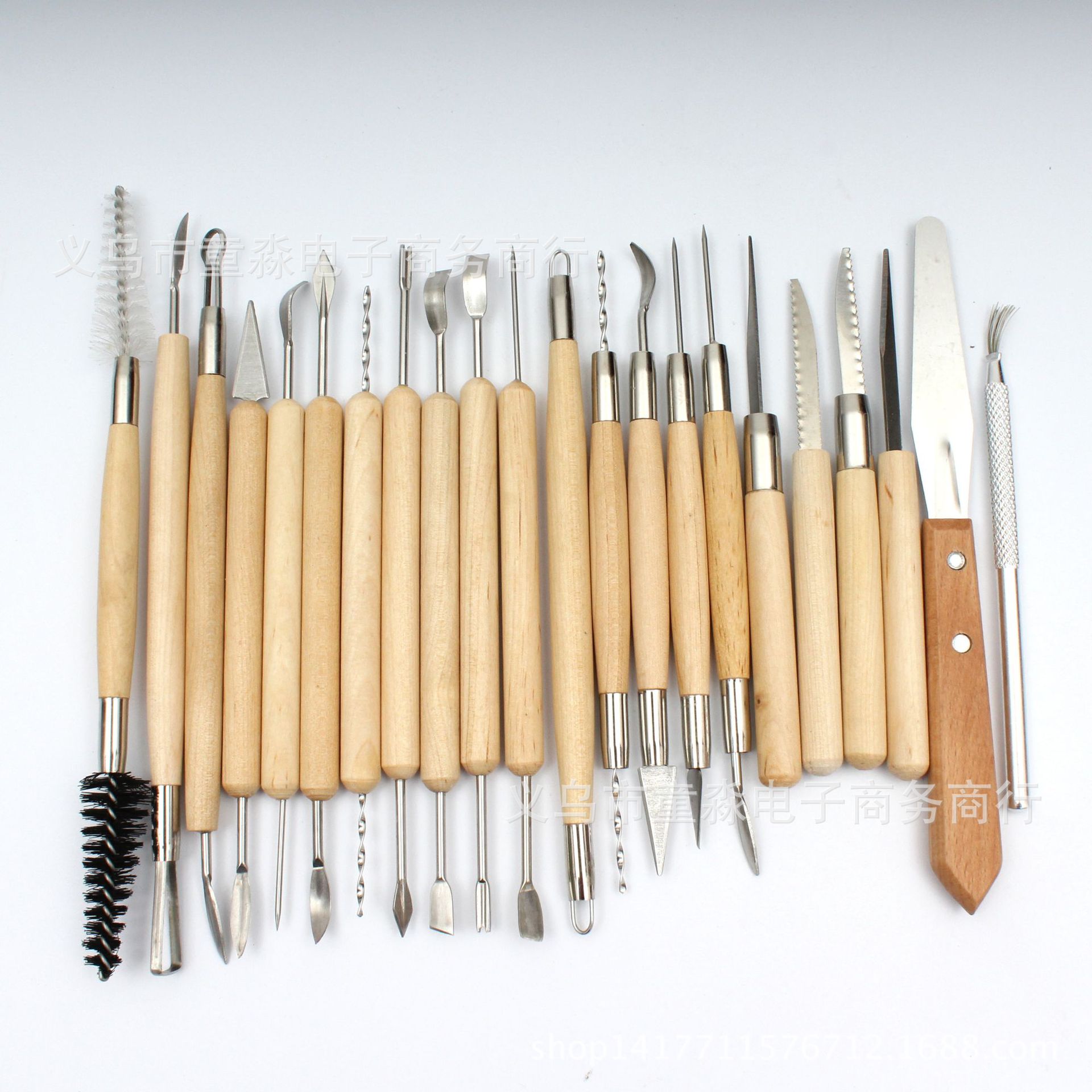 22件陶泥工具 雕塑工具 陶泥模型雕刻刀 粘土手工工具