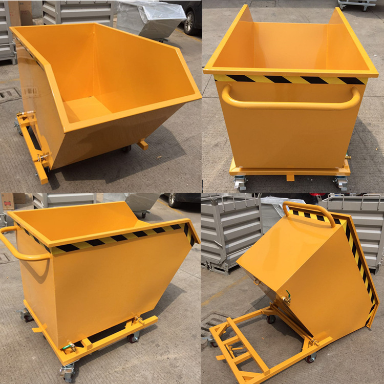 铁屑车斗车 手推车间垃圾回收车手推重型废料车工业倒料车铁屑箱