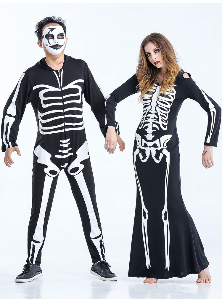 骷髅服装男僵尸服丧尸服吸血鬼套装骷髅骨架鬼衣化妆舞会ds演出服