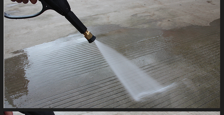 280/380清洗机高压扇形洗车水枪头 全铜双孔喷头 洗车机刷车水枪