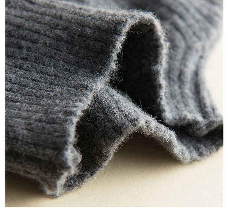 2017秋冬新款半高领倒三角羊绒衫纯羊绒中长款知性女士毛衣赞