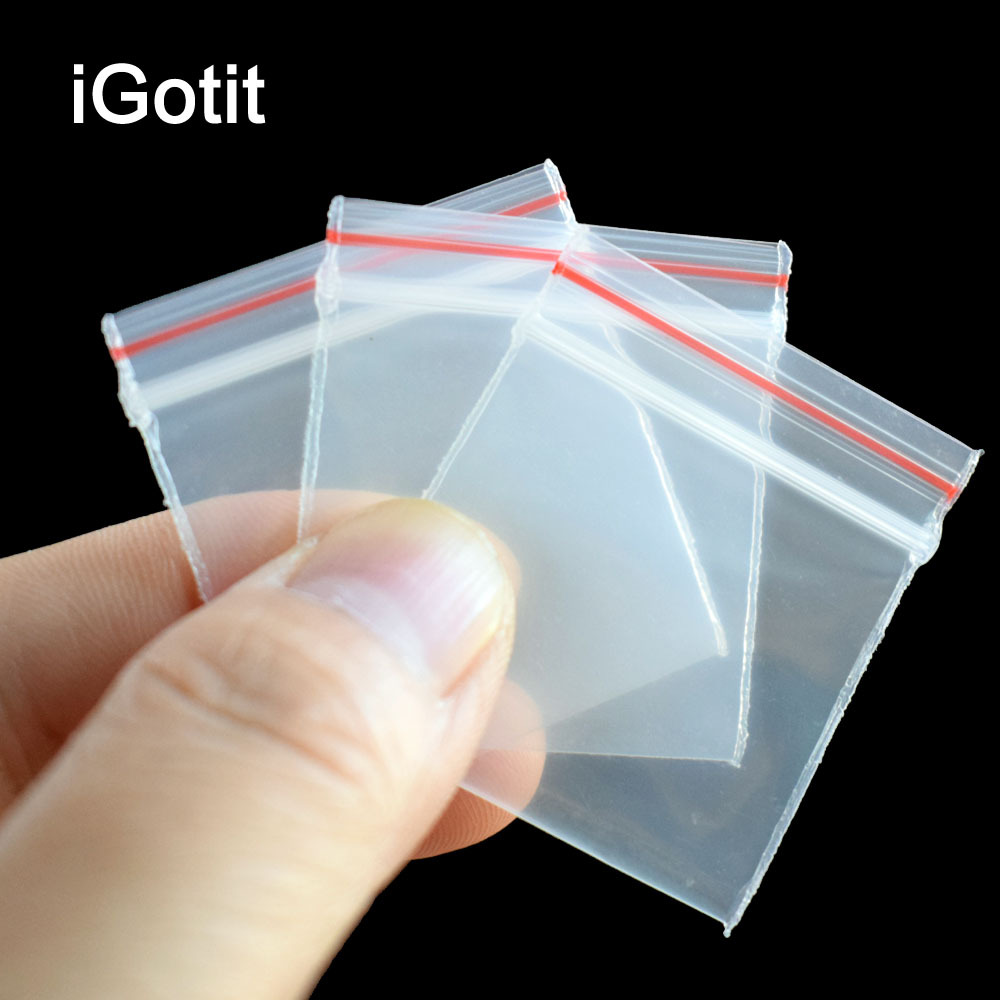 批发特厚20丝特小号自封袋密封胶袋粉末小药袋纽扣饰品五金包装袋