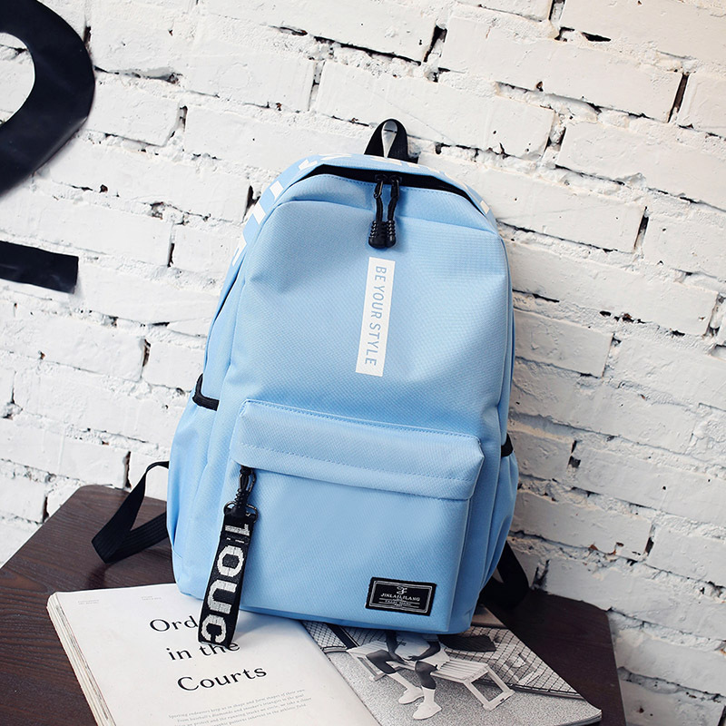 Korean Style Campus Student Schoolbag Junior High School Student Canvas Backpack Fashion Trendy Travel Backpack