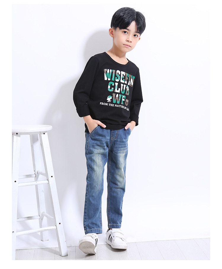 男童休闲酷炫牛仔裤2018春季新款中大童牛仔长裤儿童春装批发潮流