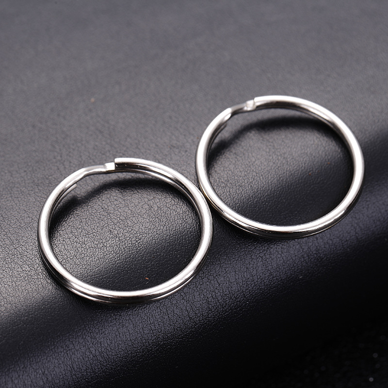 Factory Supply Nickel Plated 1.5 X25mm Key Ring Circle Key Ring Hanging Ring Aperture Eyelet Keychain