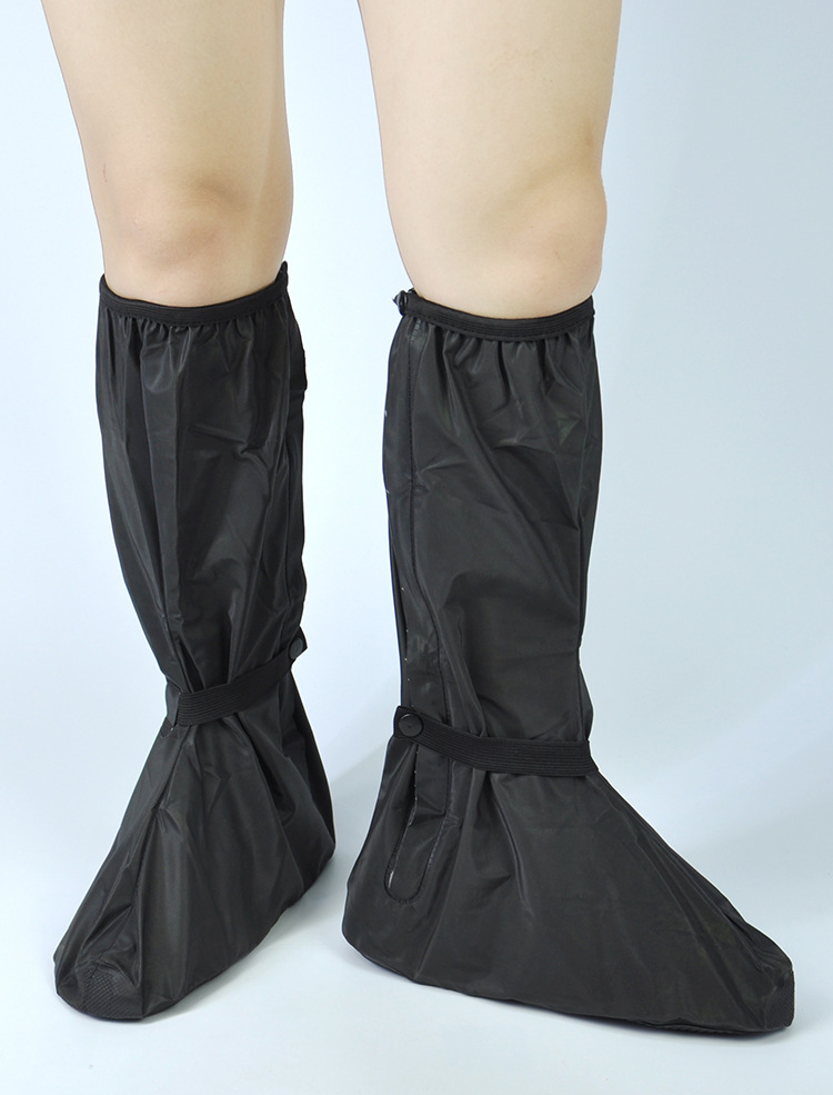 厂家直销户外旅游尼龙布防雨鞋套 定制批发高筒加厚男士骑行鞋套