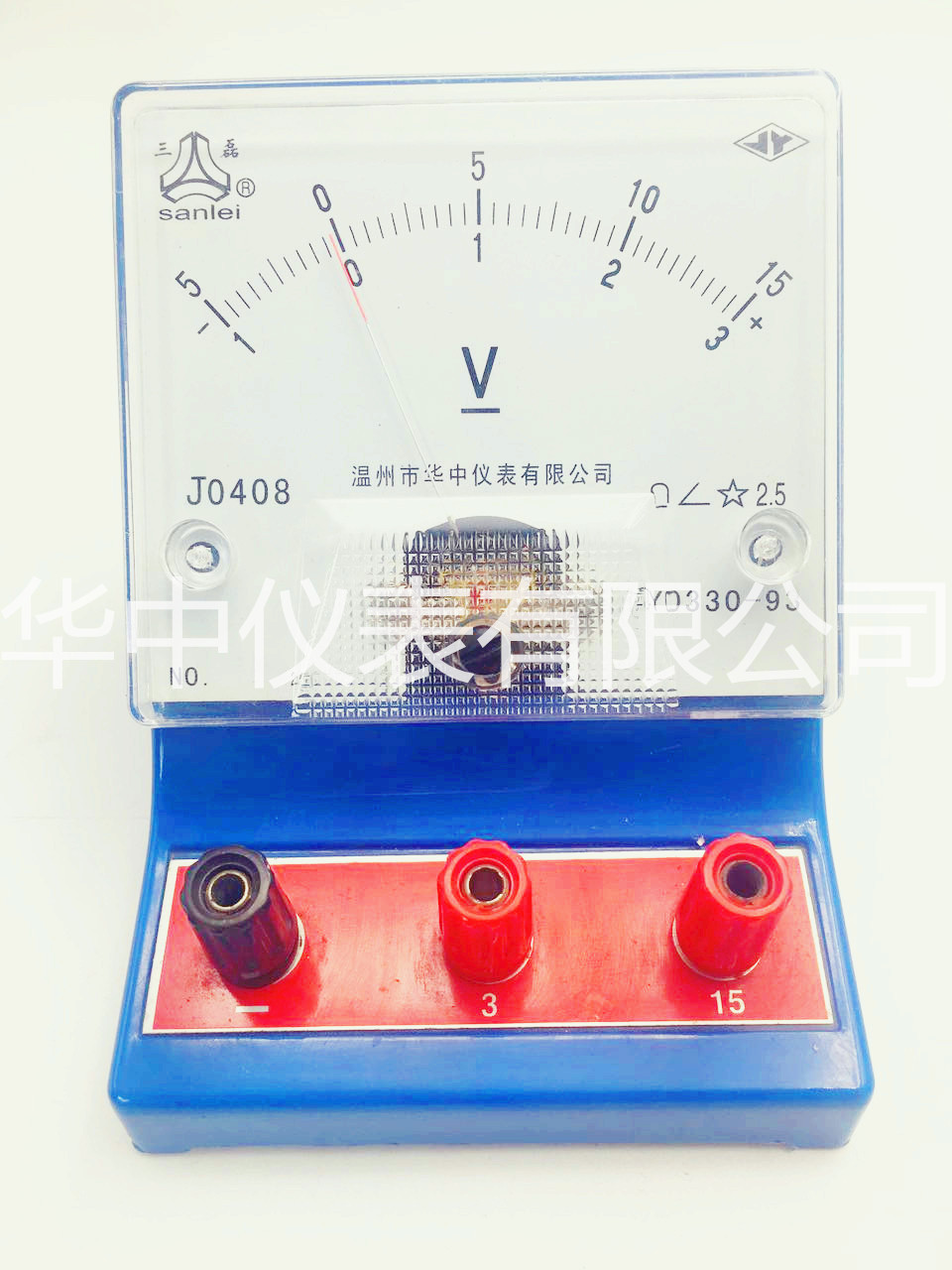 jo408学生表直流电压表 初中物理实验仪器 厂家供应 蓝身红底