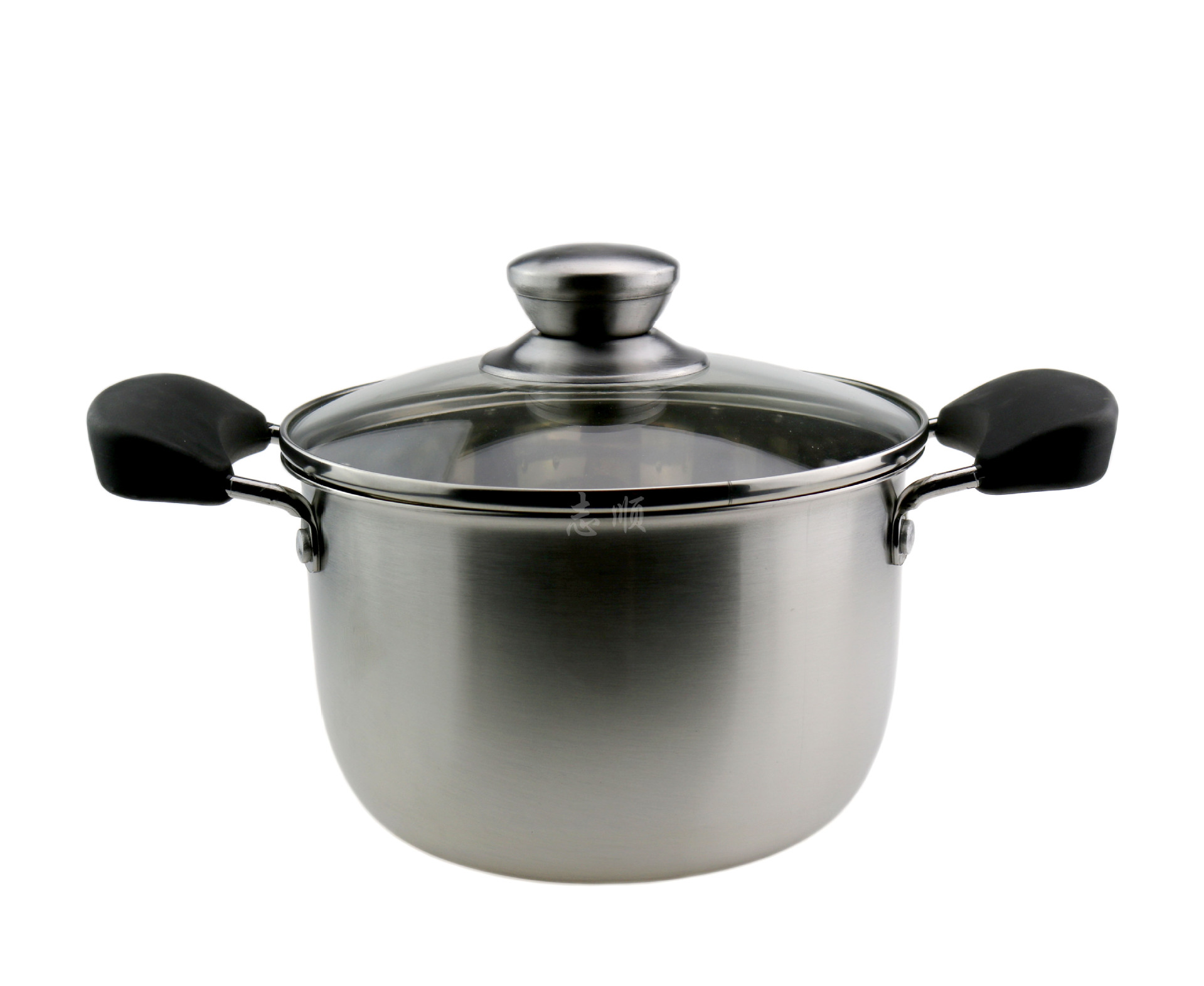 5复合钢不锈钢汤锅 奶锅 煮粥面条锅 双耳电木柄电磁炉锅