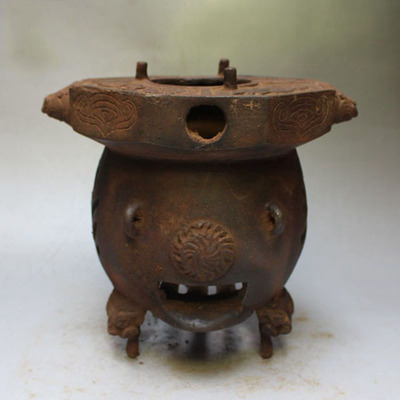 厂家直销铸铁茶炉酒精炉炭火取暖炉老物件做旧仿古铁器香炉
