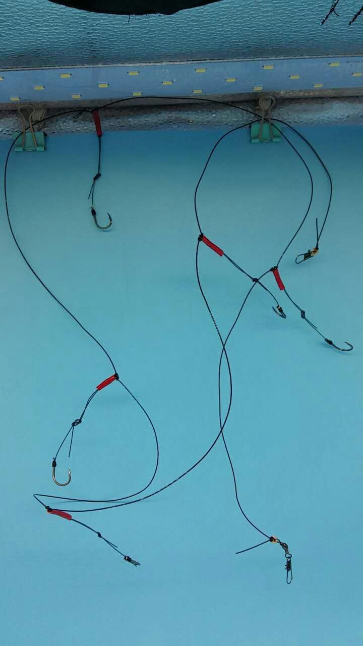 黄代串钩 加粗黑色鱼线串钩 淡水钓串钓 海钓串钩