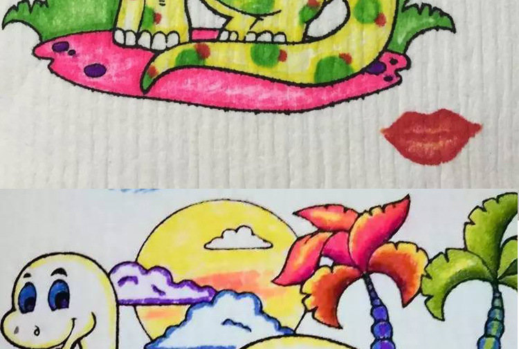 喜朗手绘抹布可以画画的抹布木浆棉布培养绘画能力