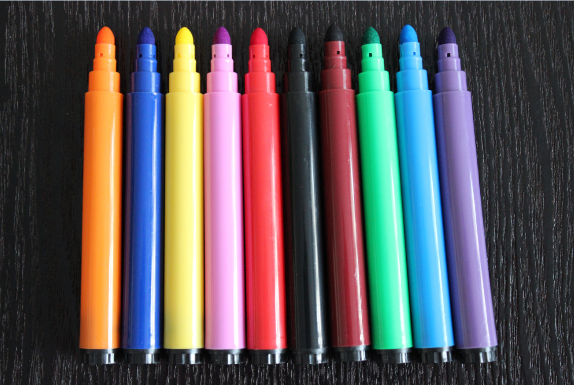 10色水彩笔 超级可水洗笔 儿童涂鸦笔 无毒粗头绘画彩笔 环保无毒