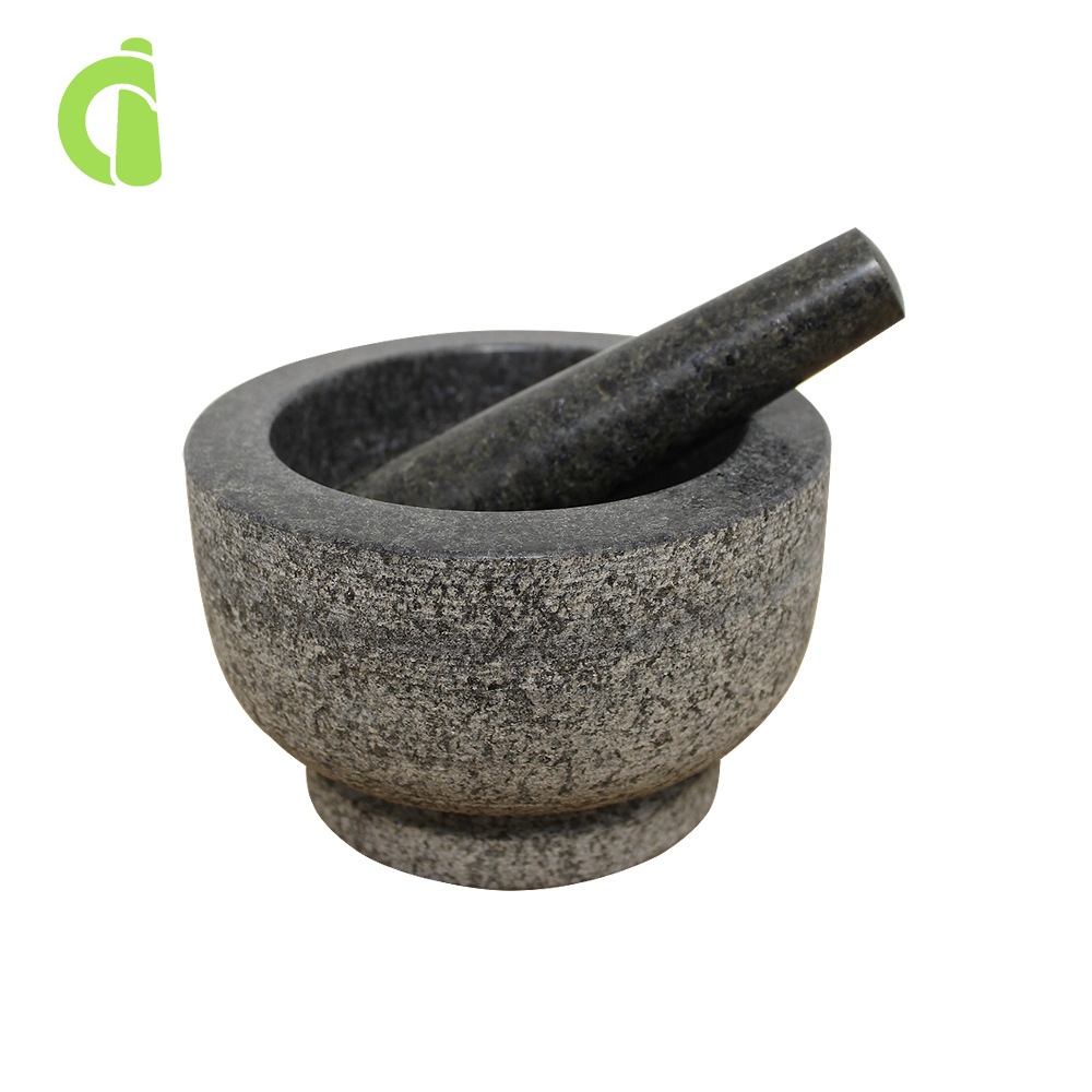 厂家直供天然石臼子大理石蒜臼石碗研磨器 pestle & mortar
