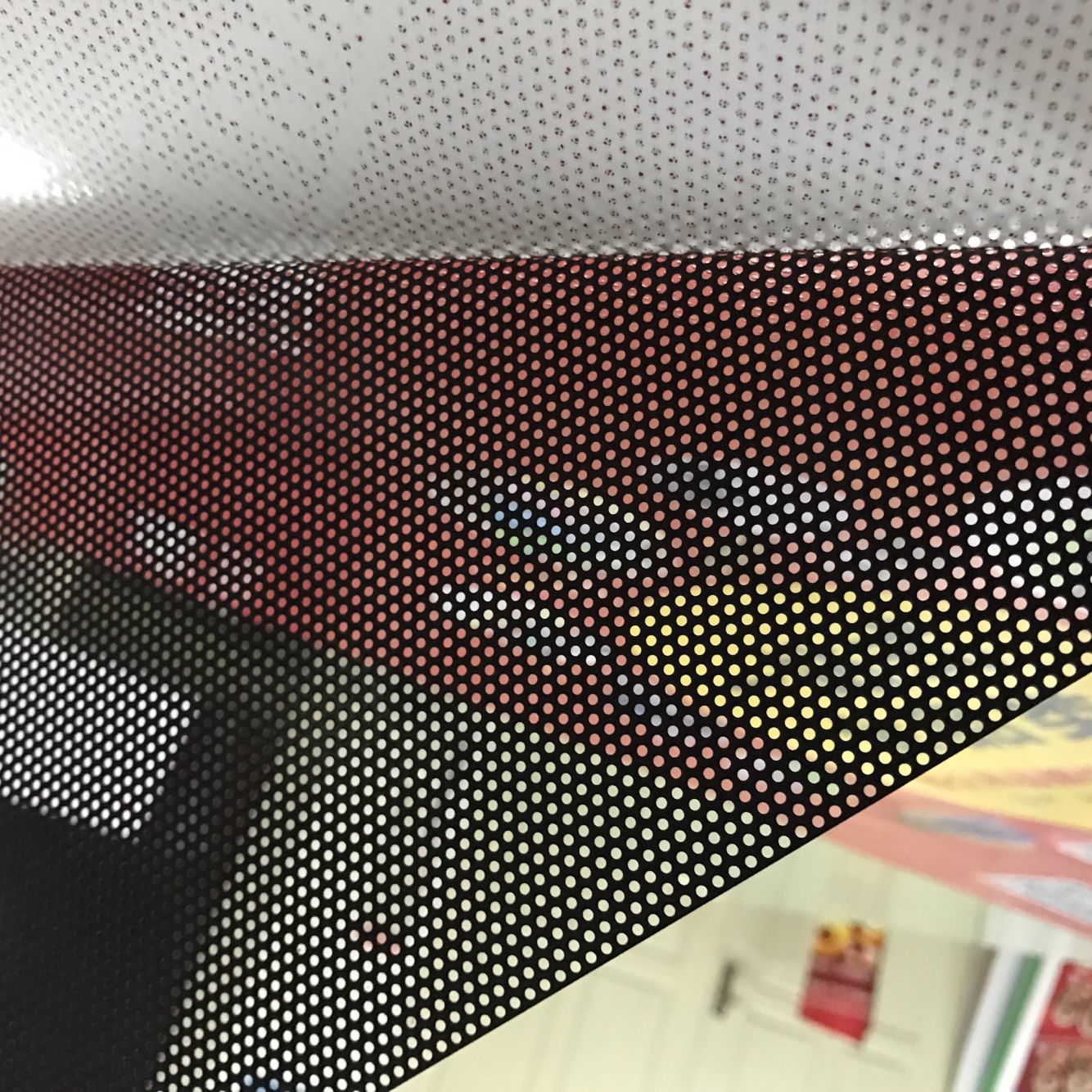 玻璃单透贴高清防水防晒户外喷绘写真背胶单孔透广告定做车贴海报