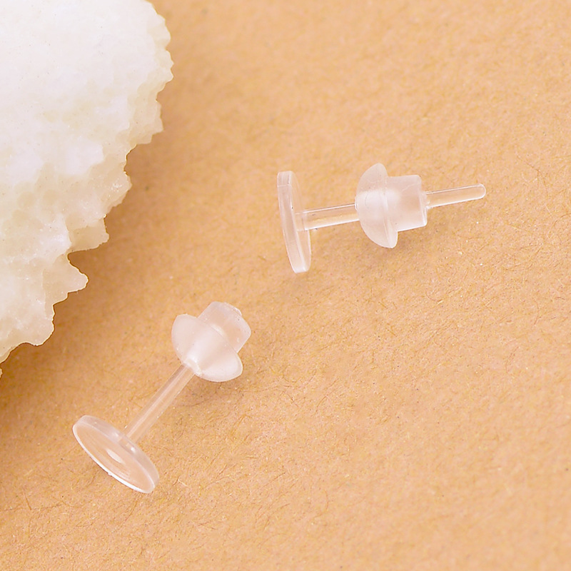 原创饰品_原创手工diy耳环 耳饰平针 简约透明塑料平 平面耳 - 阿里巴