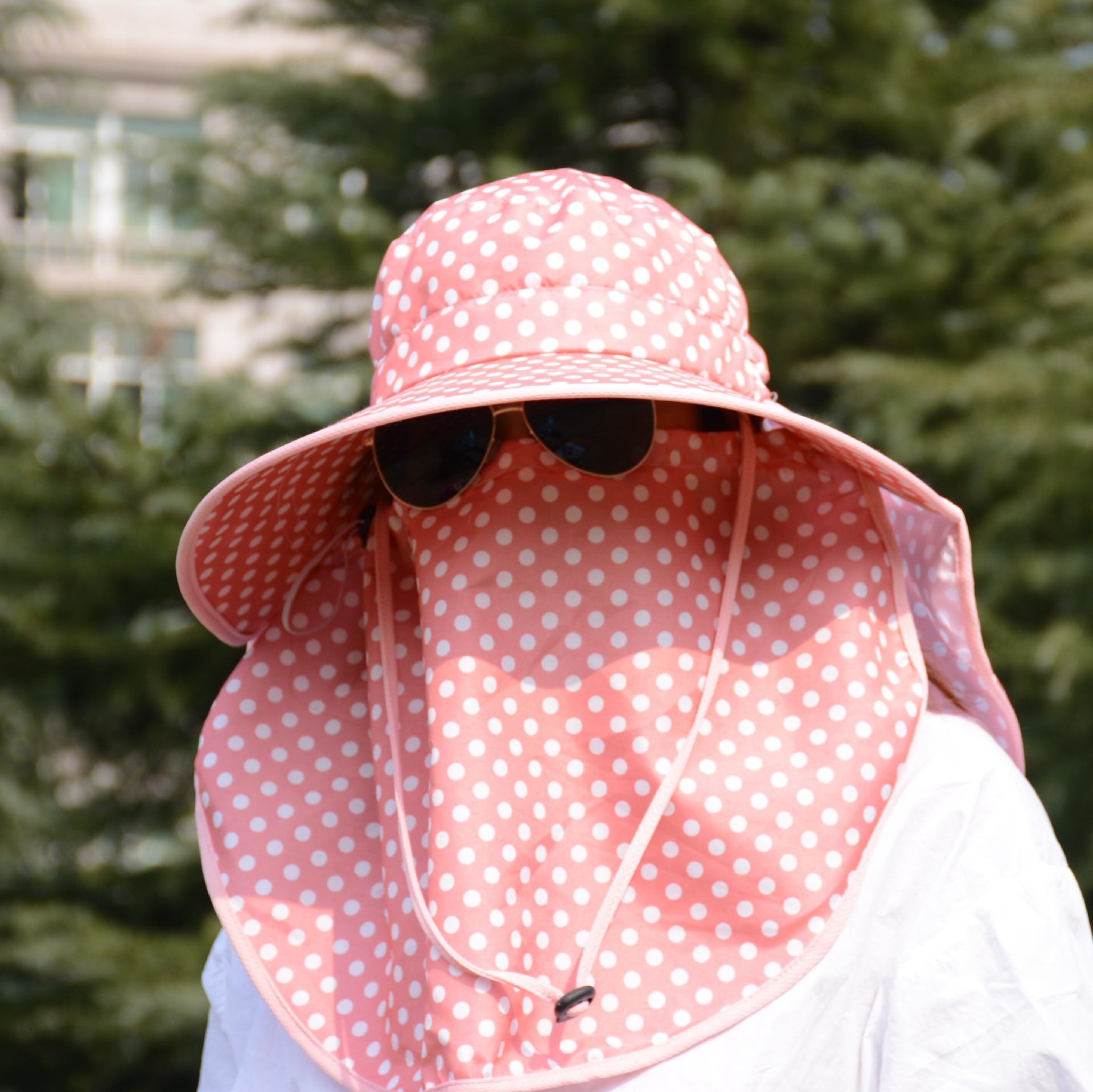 遮脸遮阳帽防晒帽子太阳帽女夏天韩版360户外护脖颈骑车防紫外线