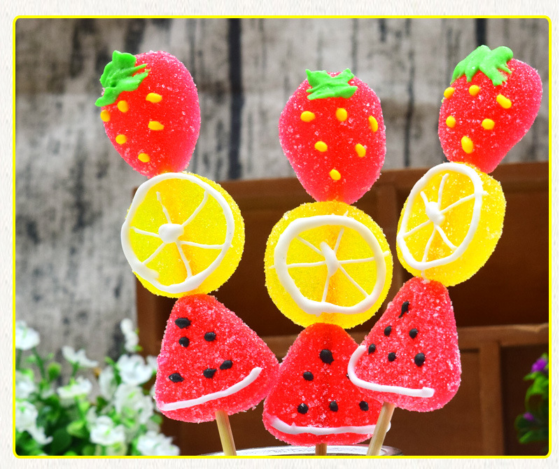 金稻谷45克水果串烧软糖串串水果糖 果胶糖果 休闲食品批发 零食