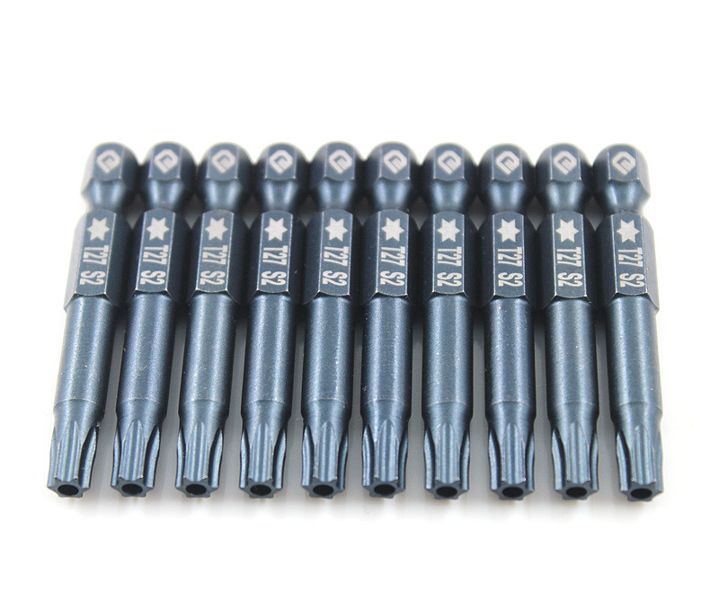 防盗星型风批咀 摩拜共享单车带孔梅花风批头 进口s2材质螺丝刀头