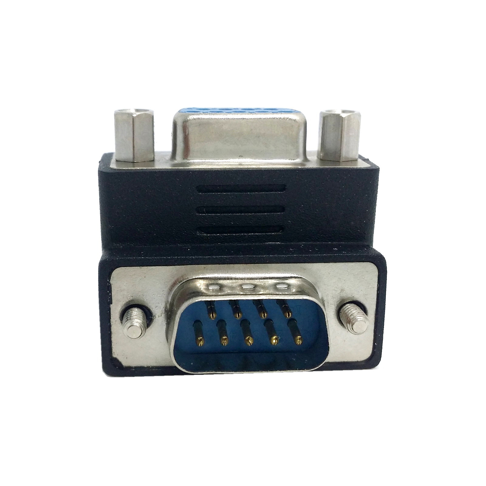 db-031 rs232 db 9针串口转换头 dsub公对母90度 弯头转接头