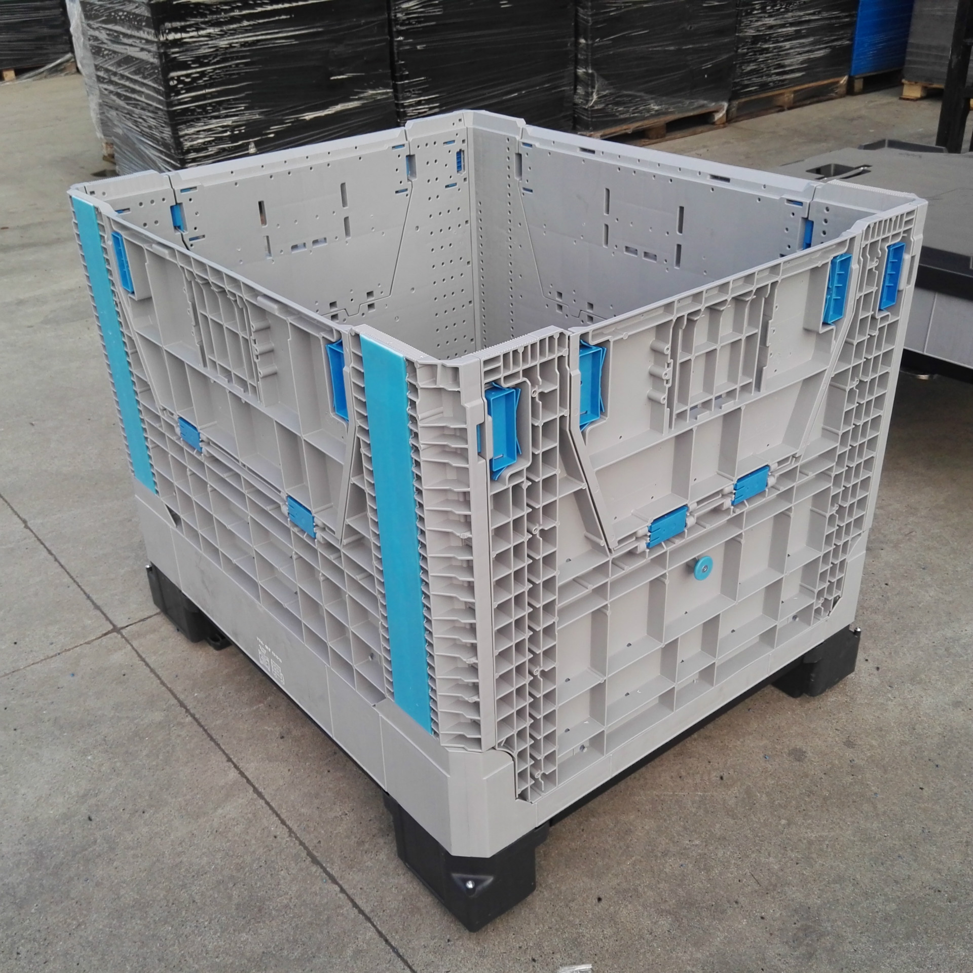 长期供应1210折叠式卡板箱塑胶卡板箱封闭卡板箱福特卡板箱